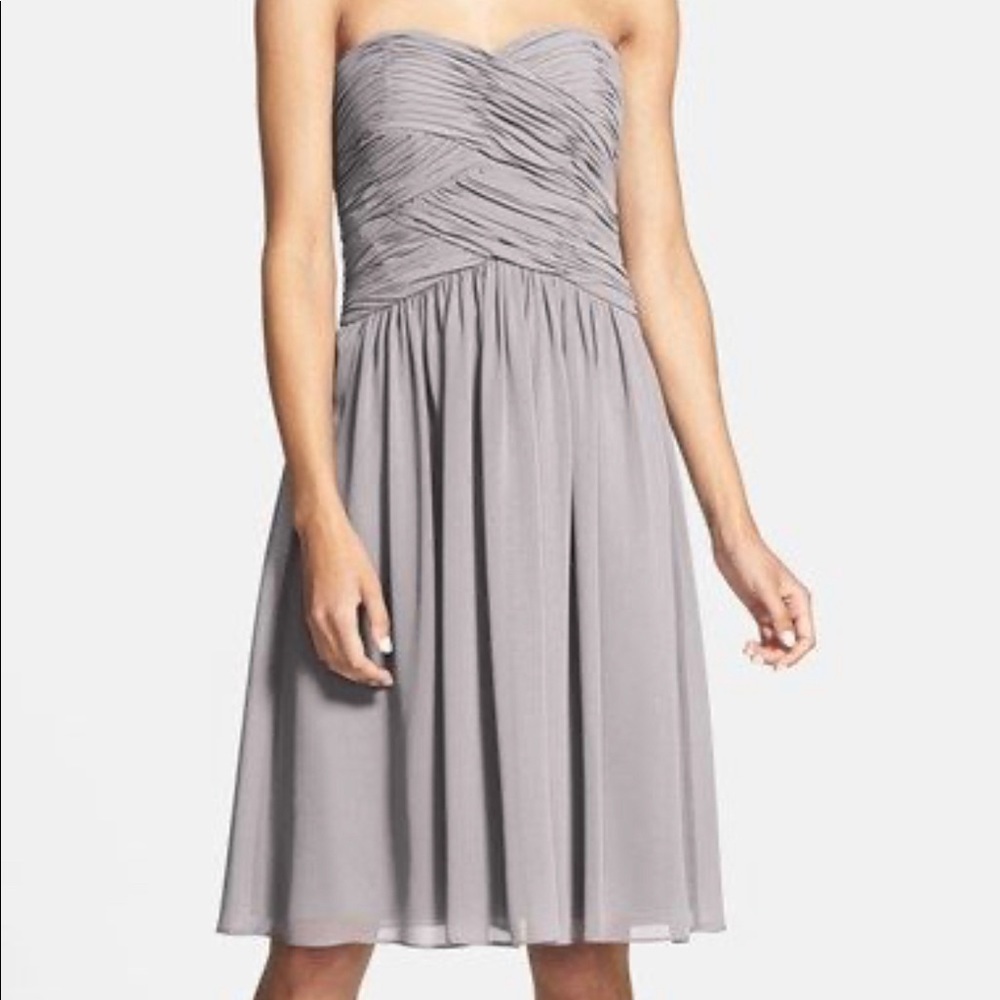 Donna Morgan Anne Dress in Dove Grey - Size 6